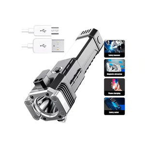 Linterna Martillo Recargable USB – ¡La Herramienta Todo-en-Uno! 🔦🔨