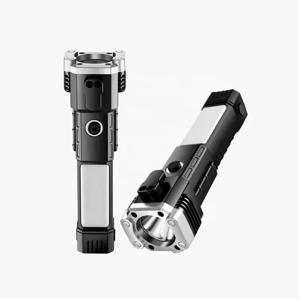 Linterna Martillo Recargable USB – ¡La Herramienta Todo-en-Uno! 🔦🔨