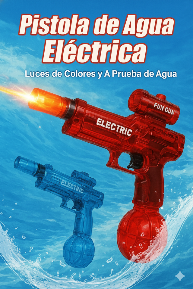 🔫💦 PISTOLA DE AGUA ELÉCTRICA – GUNS POWER SPLASH